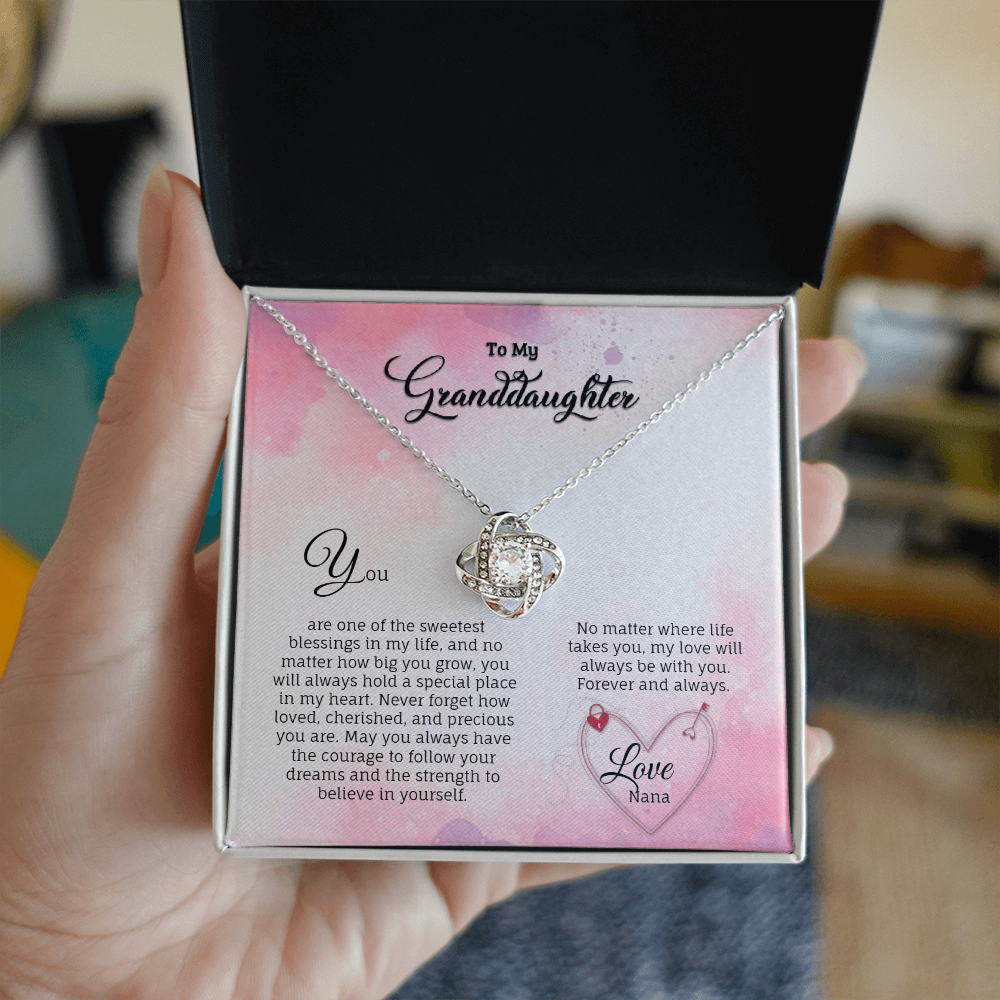 No matter how big you grow-Love knot necklace