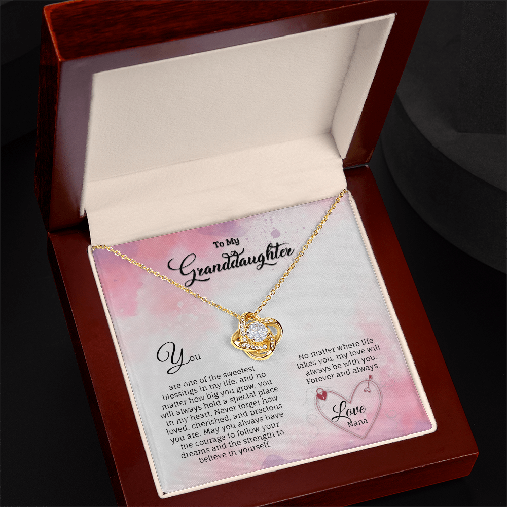 No matter how big you grow-Love knot necklace