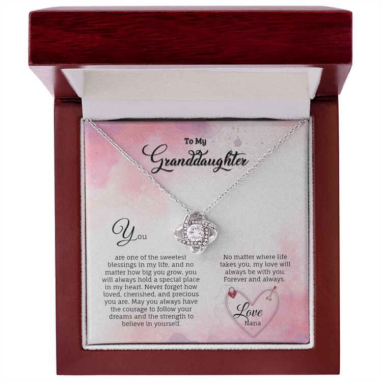 No matter how big you grow-Love knot necklace