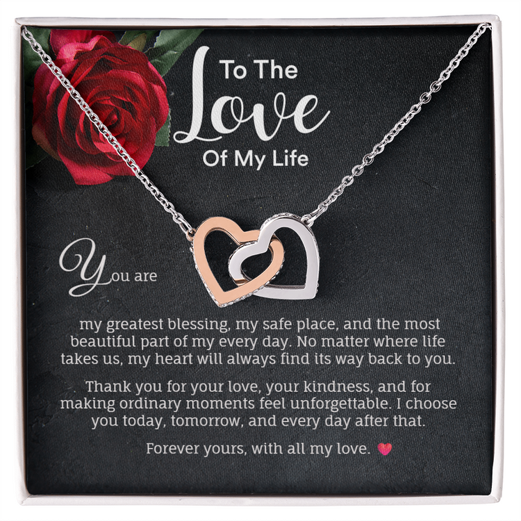 My Greatest Blessing-Interlocking Hearts Necklace