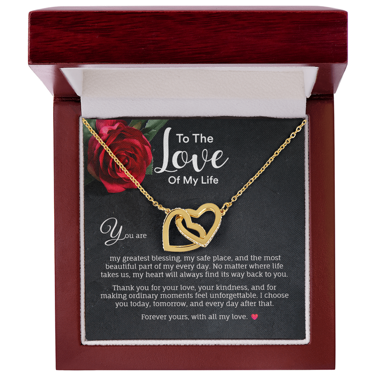 My Greatest Blessing-Interlocking Hearts Necklace