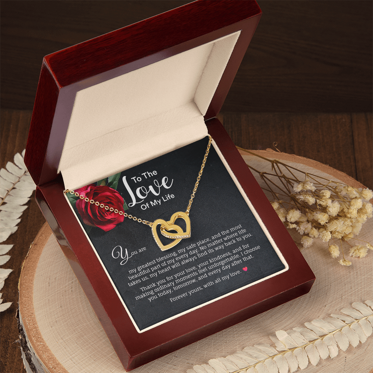 My Greatest Blessing-Interlocking Hearts Necklace