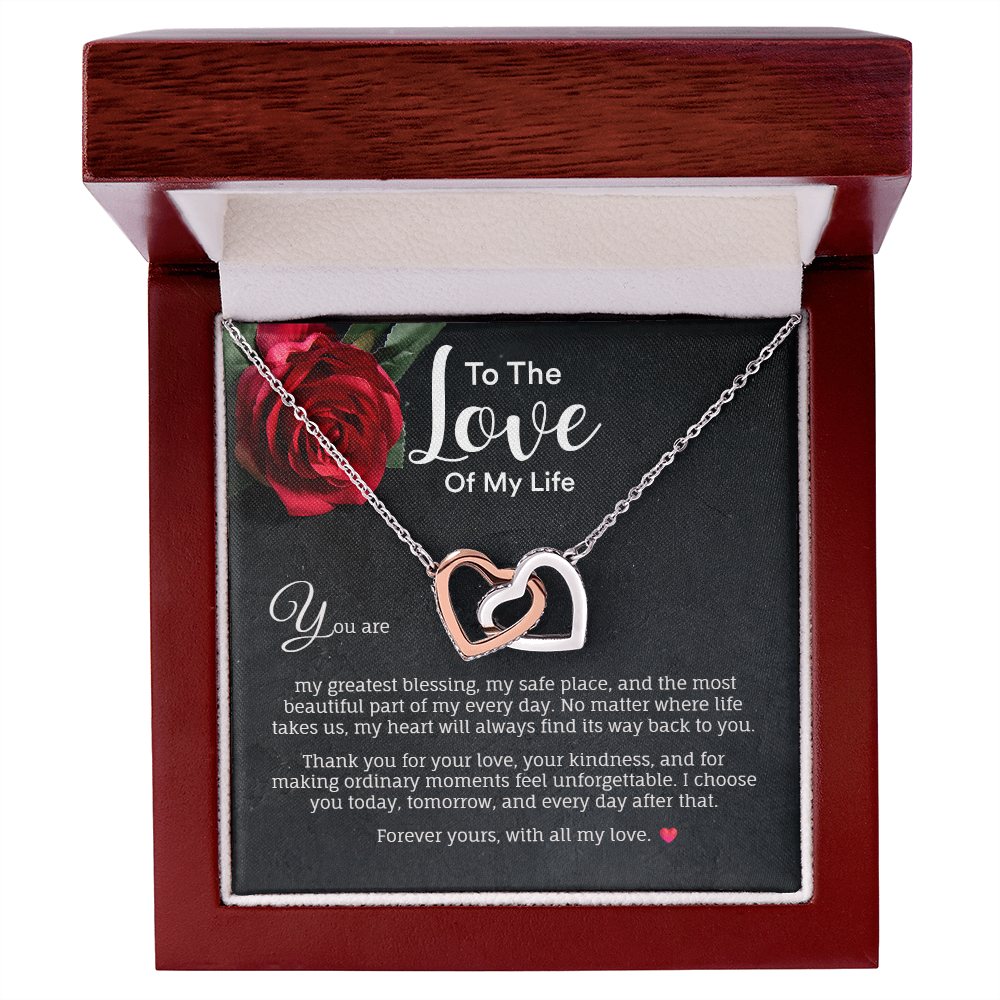 My Greatest Blessing-Interlocking Hearts Necklace
