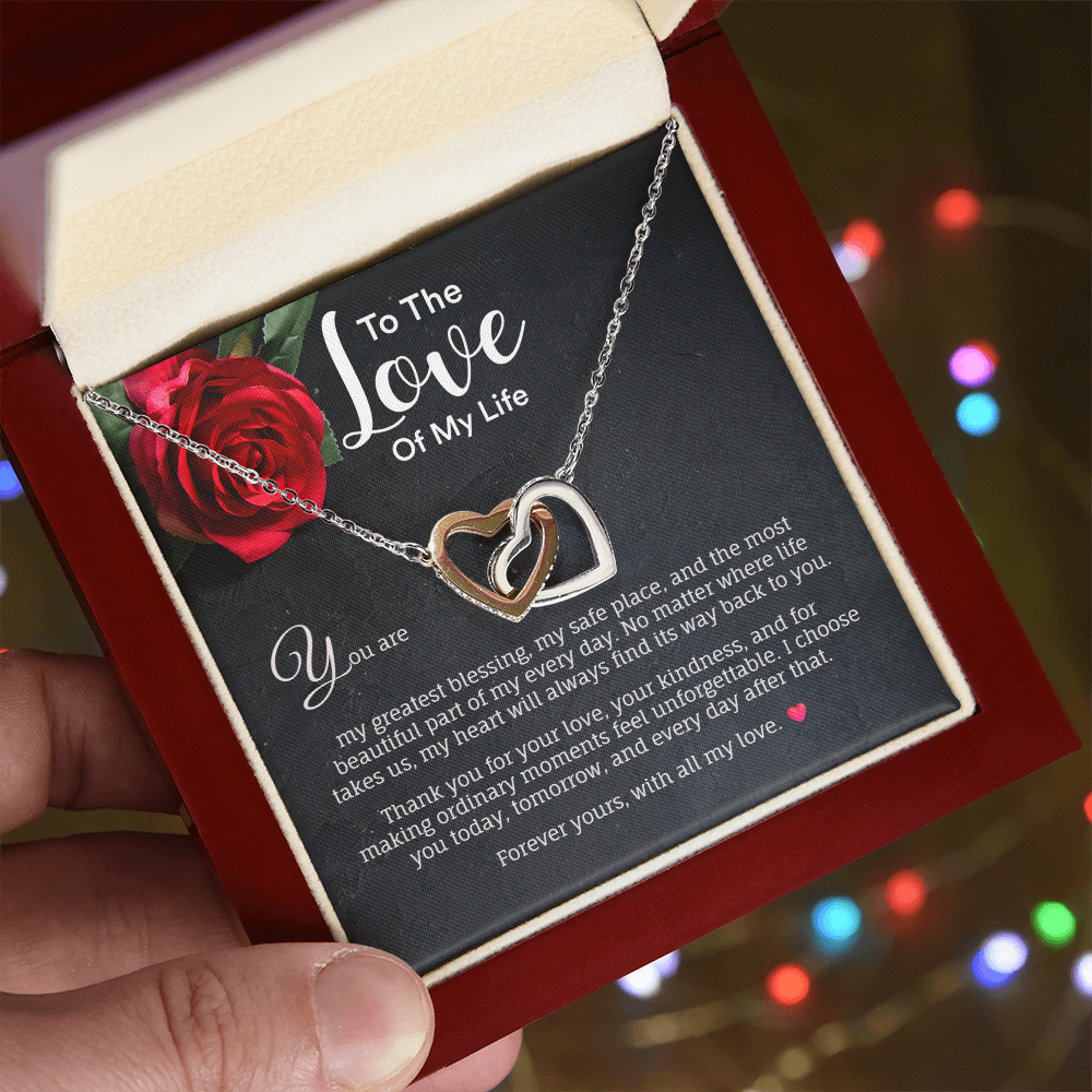 My Greatest Blessing-Interlocking Hearts Necklace